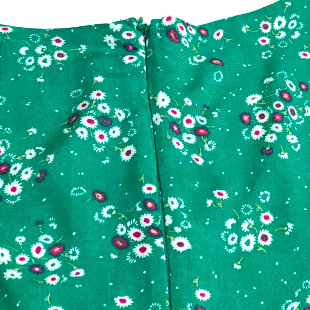 LULUS Camellia Curtsies Green Floral Print Skater Dress - Size S - Picture 11 of 15